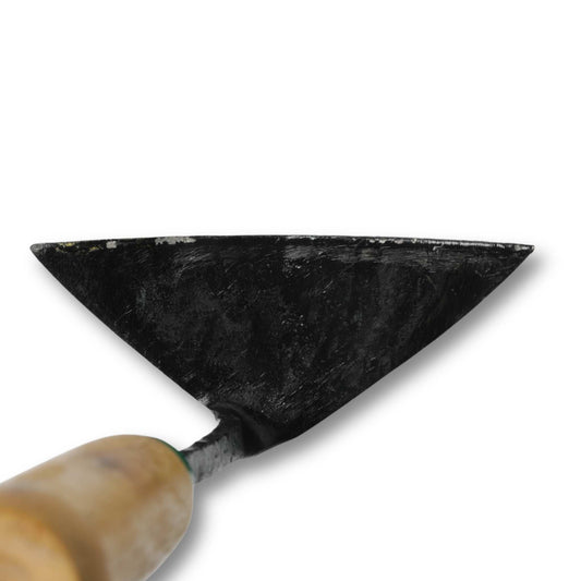 Bootstrap Farmer EZ-Digger garden tool with short handle and 7-inch blade, ideal for digging and gardening tasks.