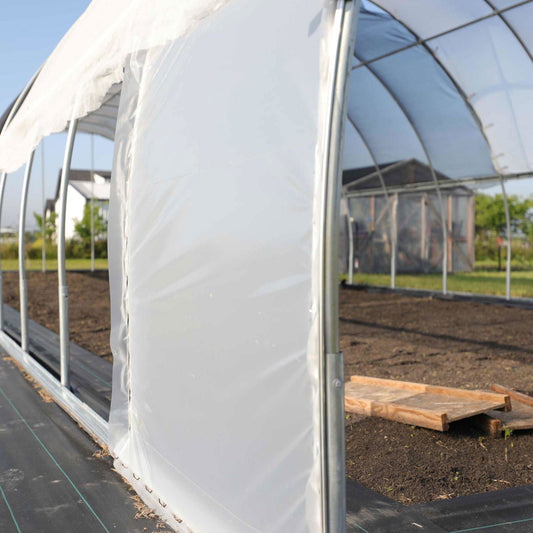 Bootstrap Farmer Wind Panel Kit for garden protection, featuring durable fabric panels and metal frame for wind resistance.
