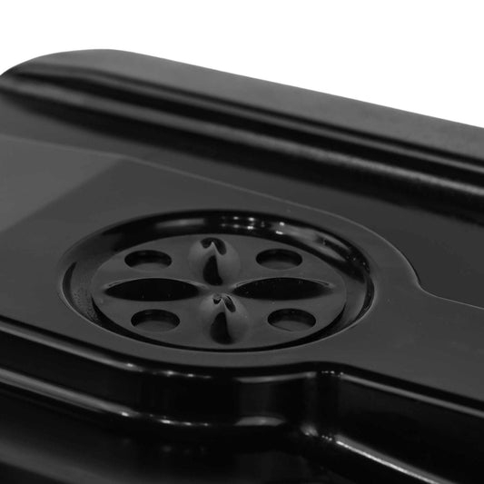 Bootstrap Farmer 1020 Blackout Humidity Dome for seedling trays, featuring a black plastic cover to maintain humidity and promote germination.