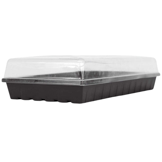 Clear 2.5-inch Bootstrap Farmer humidity dome for seedlings, made of durable plastic to maintain optimal moisture.
