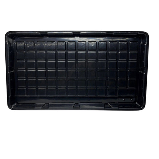 Bootstrap Farmer Grow Rack Flood Trays for hydroponic systems, shallow water 2' x 4' grow rack and tray setup.