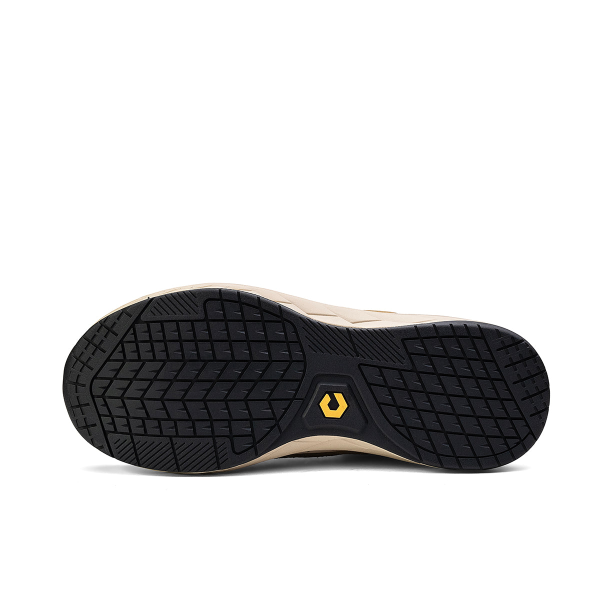Tan Chinook® Pro Safety Low Composite Toe Work Shoe, casual style with safety features, on a beige background.