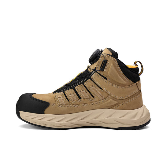 Chinook® Pro Safety Mid 6-inch composite toe men's work and casual shoe in tan with durable footwear design