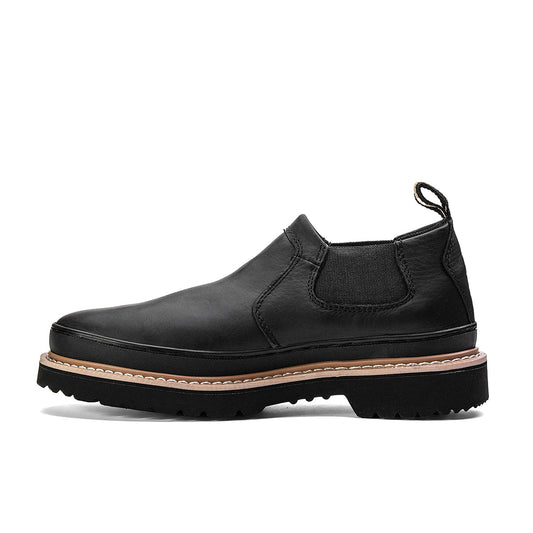 Chinook® Romeo men's black light duty work and casual boots with sturdy leather construction and lace-up design.