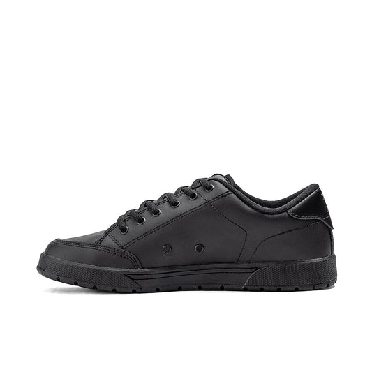 Chinook® men's black skater non-slip shoes, suitable for work and casual wear, with durable slip-resistant soles.