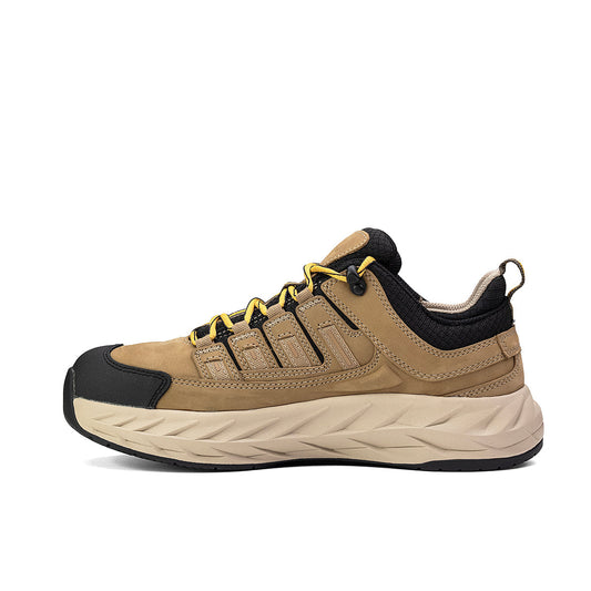 Chinook® waterproof men's tan lace-up work and casual shoe with low profile and sturdy design, suitable for work and everyday wear.