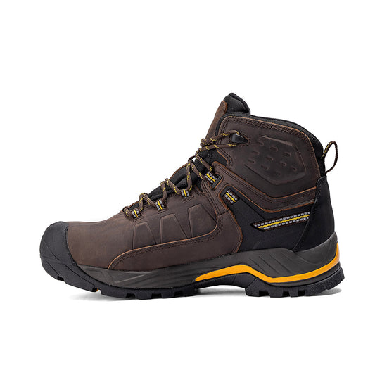 Chinook® Waterproof Leather Hiking Boot in brown, Appalachia 6" work hiker with rugged design and sturdy sole for outdoor hiking.