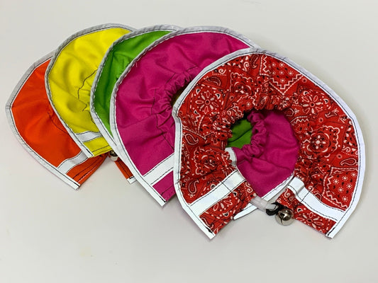 Red breakaway cat collar with bandana by Crazy K Farm Pet and Poultry, designed for safety and style.