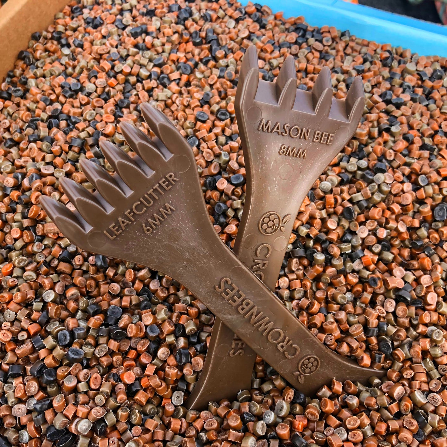 CrownBees Cocoon Harvesting Comb used for collecting bee cocoons during honeybee hive management.