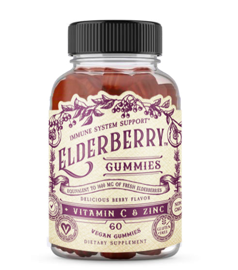 Elderberry Gummies + Vitamin C & Zinc - Blessings Grow Meadows