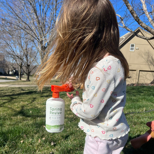 Elm Dirt regenerative fertilizer for sustainable lawn care, designed to nourish grass and promote healthy, eco-friendly growth.