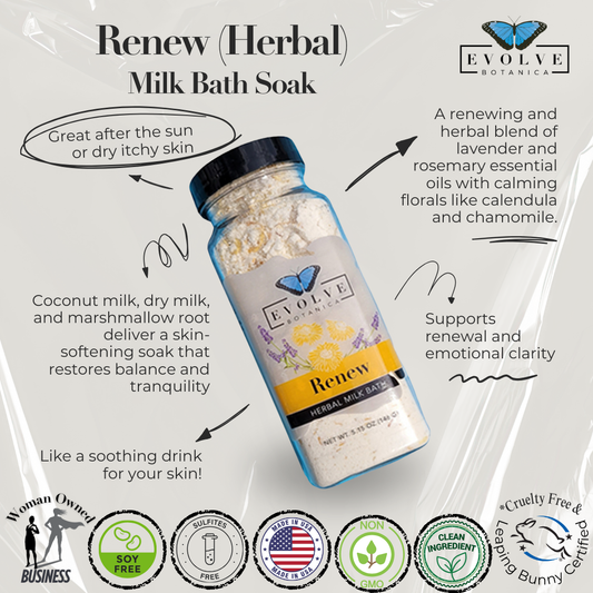 Milk Bath - Renew (Herbal) - Blessings Grow Meadows