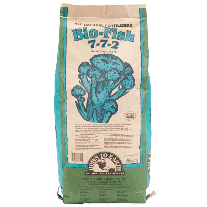 Grow Organic Bio-Fish All Purpose 7-7-2 fertilizer 25 lb bag, organic fertilizer for garden and plant growth