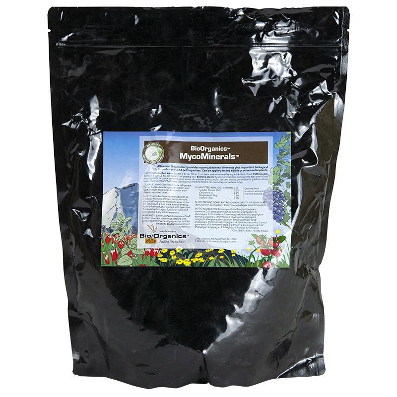 Grow Organic MycoMinerals Soil Amendment inoculant in 4 lb bag, natural soil enhancer with beneficial fungi and minerals for healthy plant growth