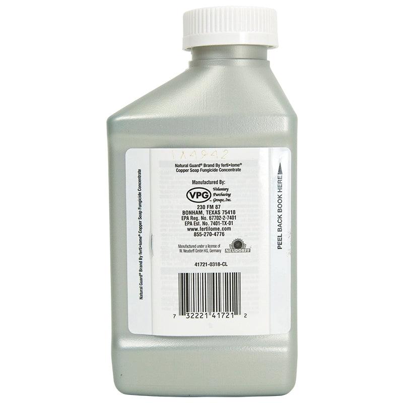 Grow Organic Fertilome Copper Soap Liquid Fungicide concentrate in a pint bottle, used for pest control and plant disease management.
