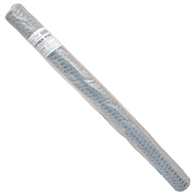 Grow Organic Gopher Wire Double Dip pest control mesh, 4x25 feet roll, for wildlife and rodent barrier in gardens.