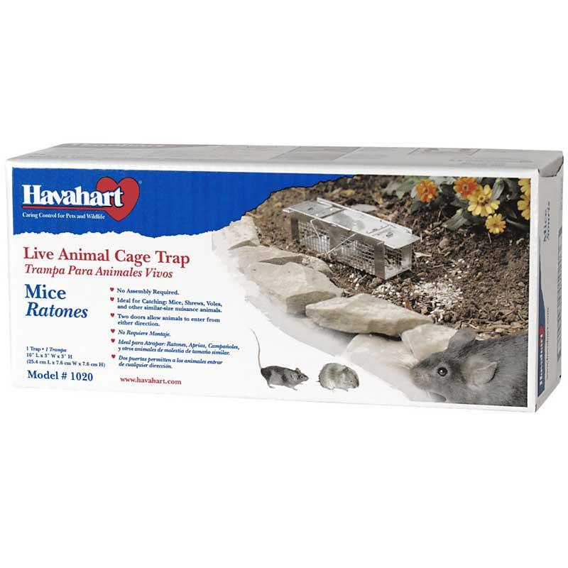 Grow Organic Havahart Model 0 pest trap for mice, rats, voles, and shrews, measuring 10x3x3 inches, designed for humane pest control