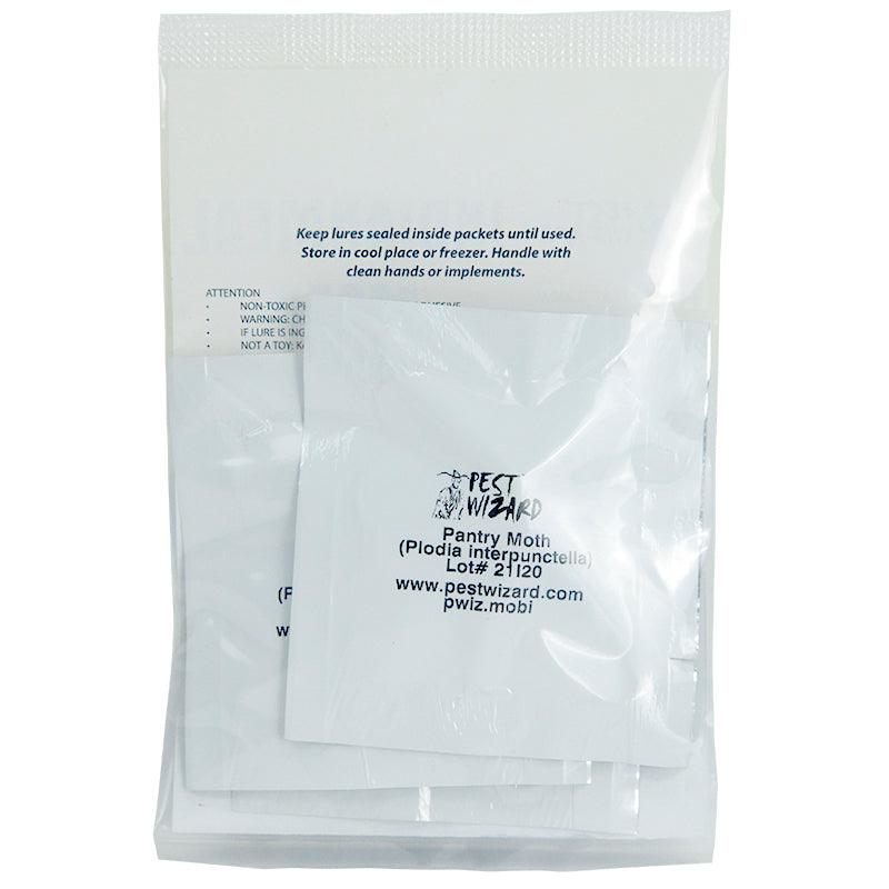 Grow Organic Pest Wizard Indian Meal Moth Lure 3-Pack for effective pest control, featuring bright yellow traps with pest attractant.