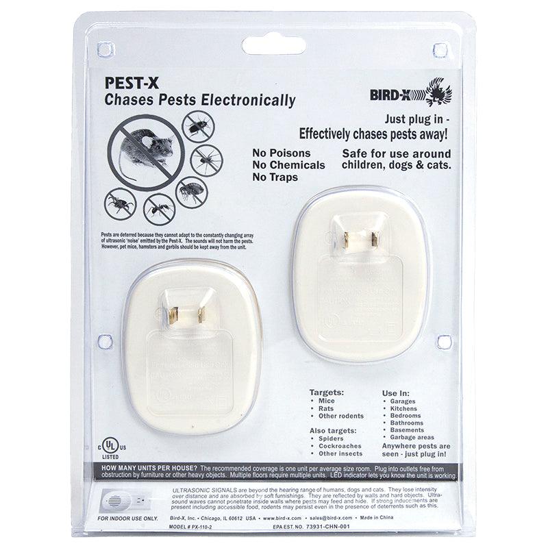 Grow Organic Pest-X Electronic Pest Chaser 2-pack for pest control, showing the devices used to repel pests effectively.