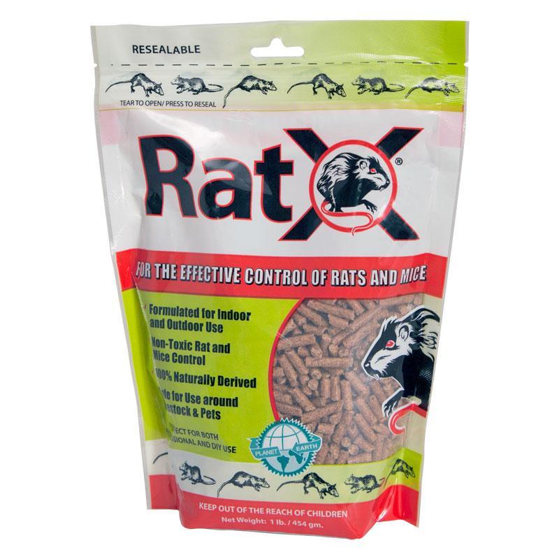 Grow Organic Rat X Bait pest control, 1 lb pack, natural rodent bait for effective rat elimination in outdoor and indoor areas.