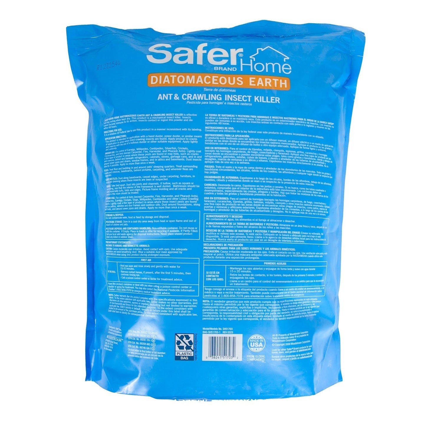 Grow Organic Safer Crawling Insect Killer pest control product in a 4 lb container, designed for effective crawling insect removal.