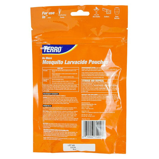 Grow Organic Terro Mosquito Larvacide Pouch, pest control product for mosquito larvae, in a pack of 10.
