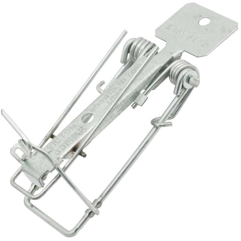 Pair of Grow Organic Victor Gopher Traps for effective pest control, designed to trap gophers in outdoor gardens and lawns.