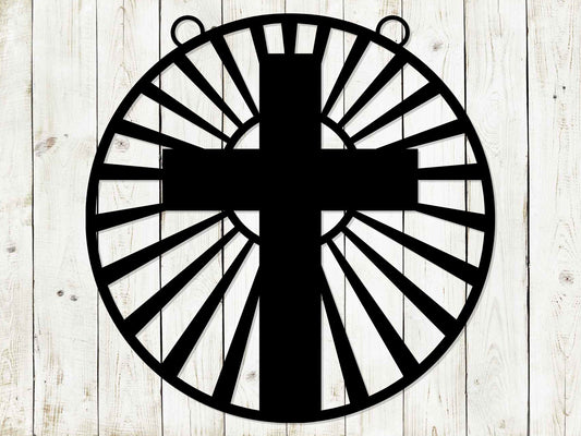 Cross Metal Garden Flag, Cross Mailbox Sign, Easter Mailbox Hanger, Easter Sign, Spring Outdoor Yard Decor, Mailbox Hanger, Easter Flag - Blessings Grow Meadows