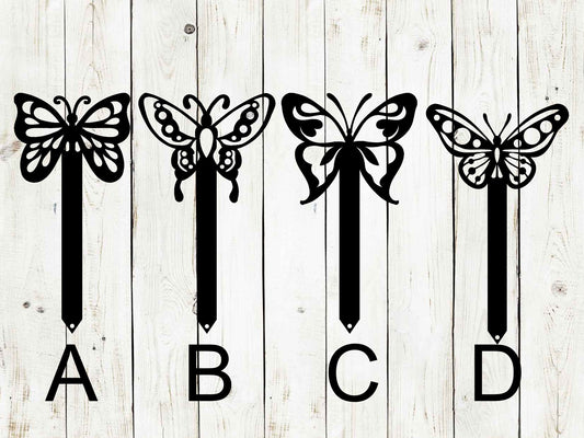 Butterfly Metal Yard Stake, Butterfly Garden Decor - Blessings Grow Meadows