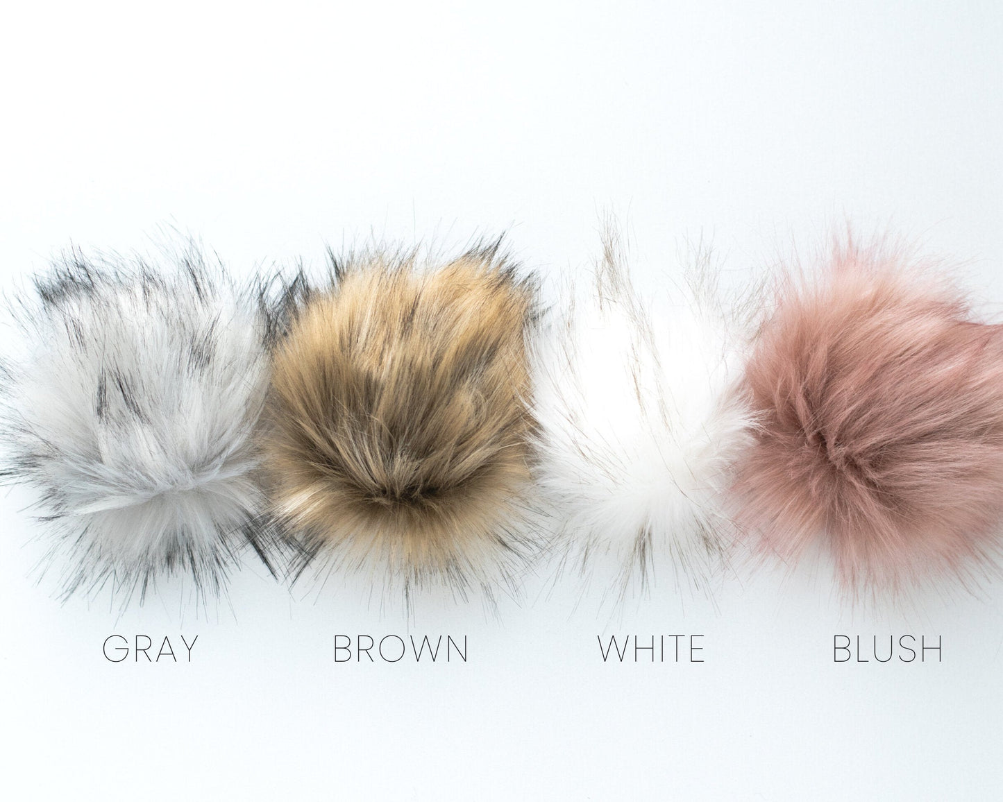 Pearl Gray Merino Wool Knit Hat with Faux Fur Pom Pom - Blessings Grow Meadows