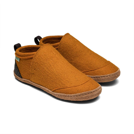 Orange Kyrgies Tengries slippers with woven design, size Euro 35, showcasing traditional craftsmanship and comfortable footwear style.