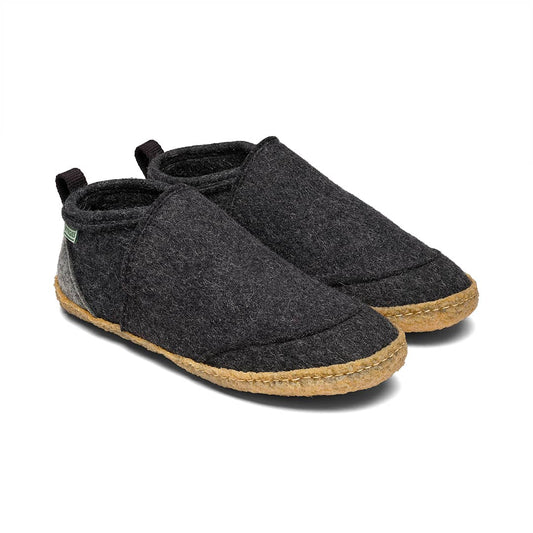 Kyrgies Walkabouts in charcoal color, size Euro 35, featuring comfortable slip-on footwear with eco-friendly design.