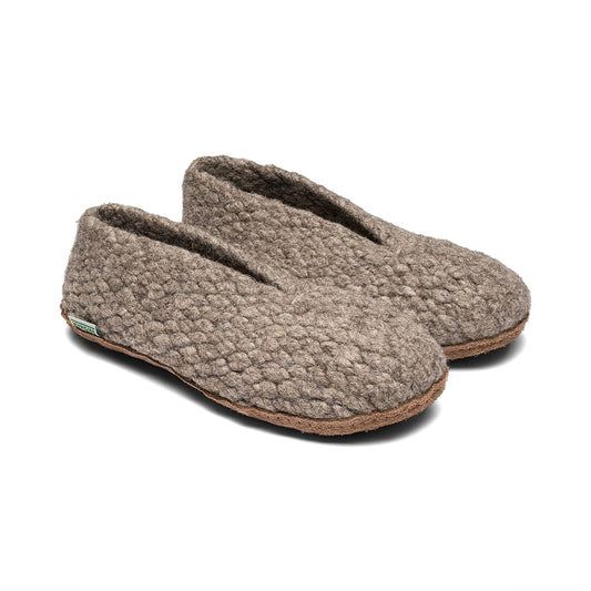 Kyrgies Wovens in oatmeal color, woven fabric slippers with a comfortable slip-on design, Euro size 35, casual indoor footwear