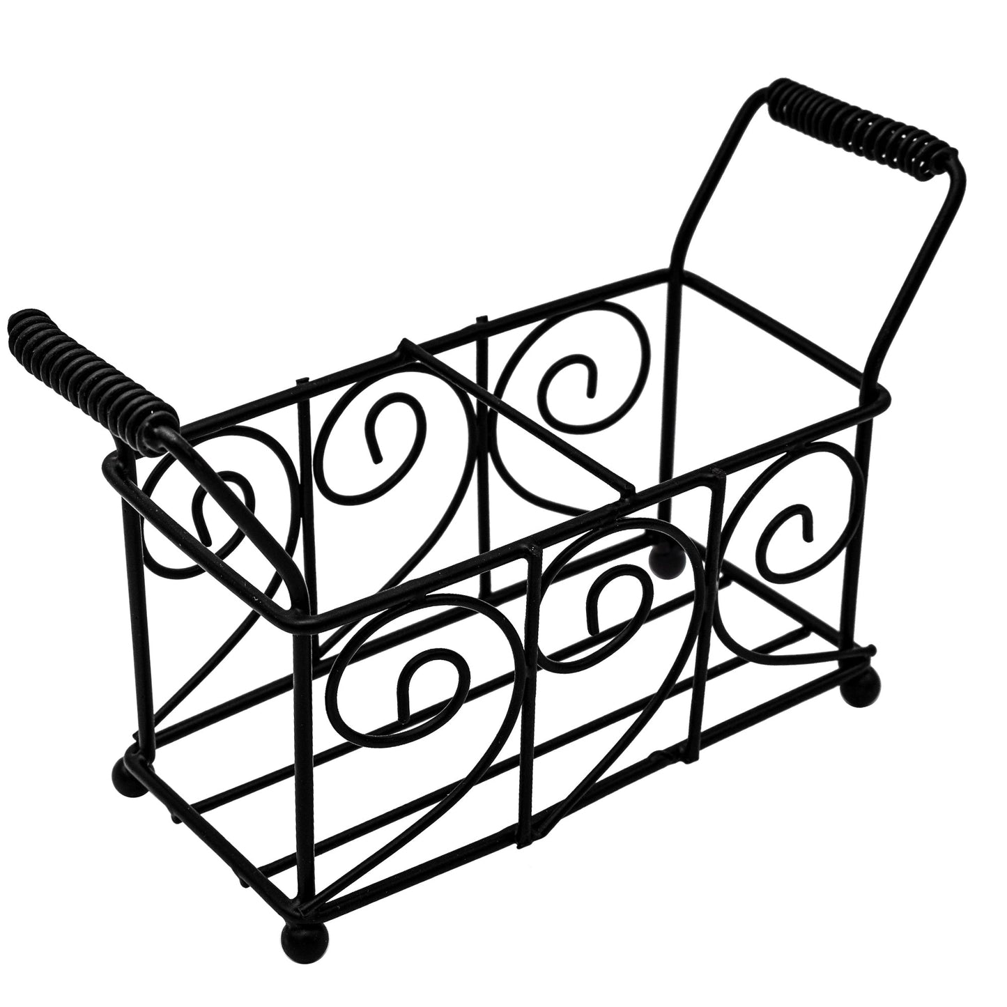 Swirl Black Metal Caddy for 2 Pint Mason Jars - Blessings Grow Meadows