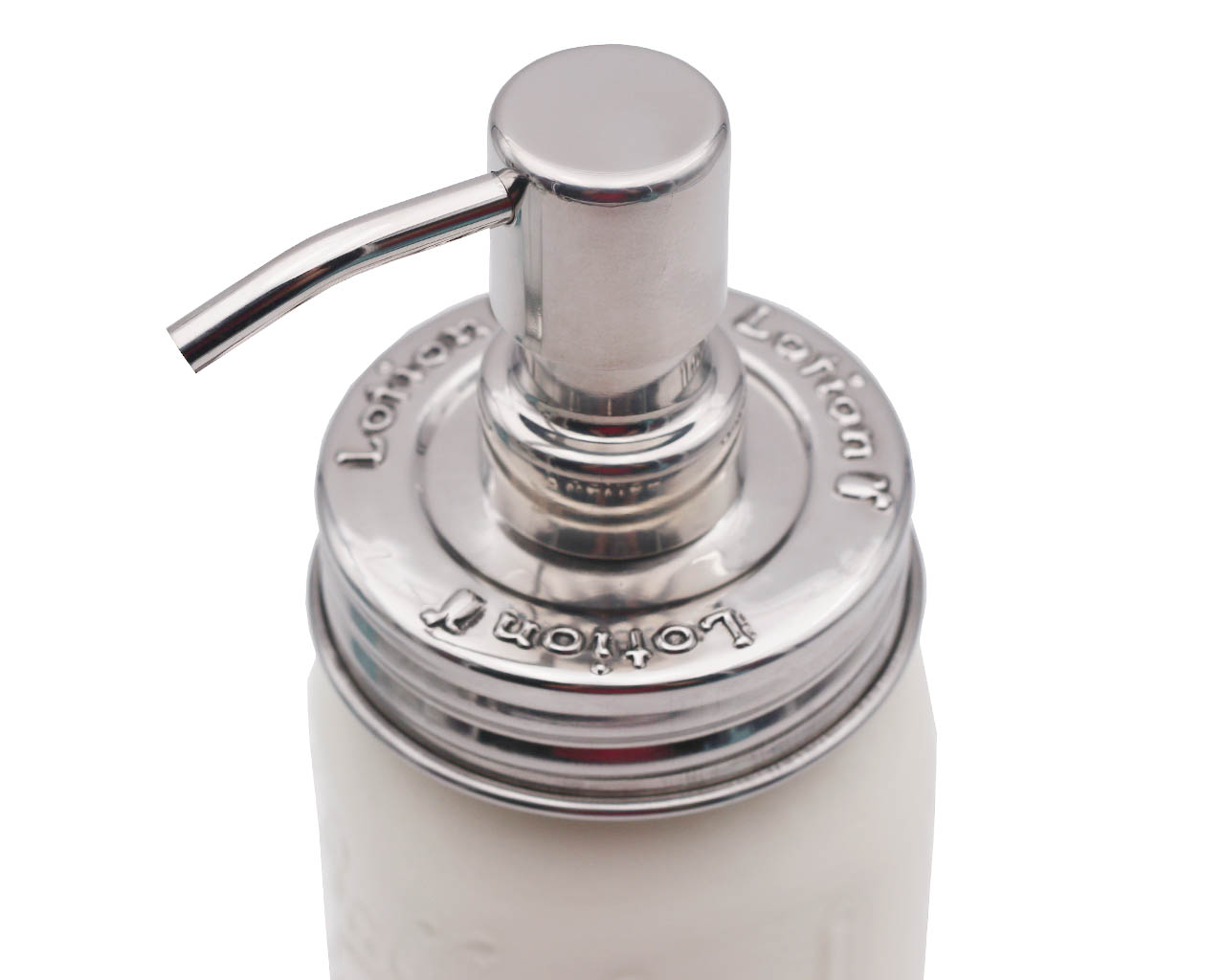 "Hand Soap," "Dish Soap," and "Lotion" Embossed Shiny Dispenser Pumps for Regular Mouth Mason Jars 3 Pack - Blessings Grow Meadows