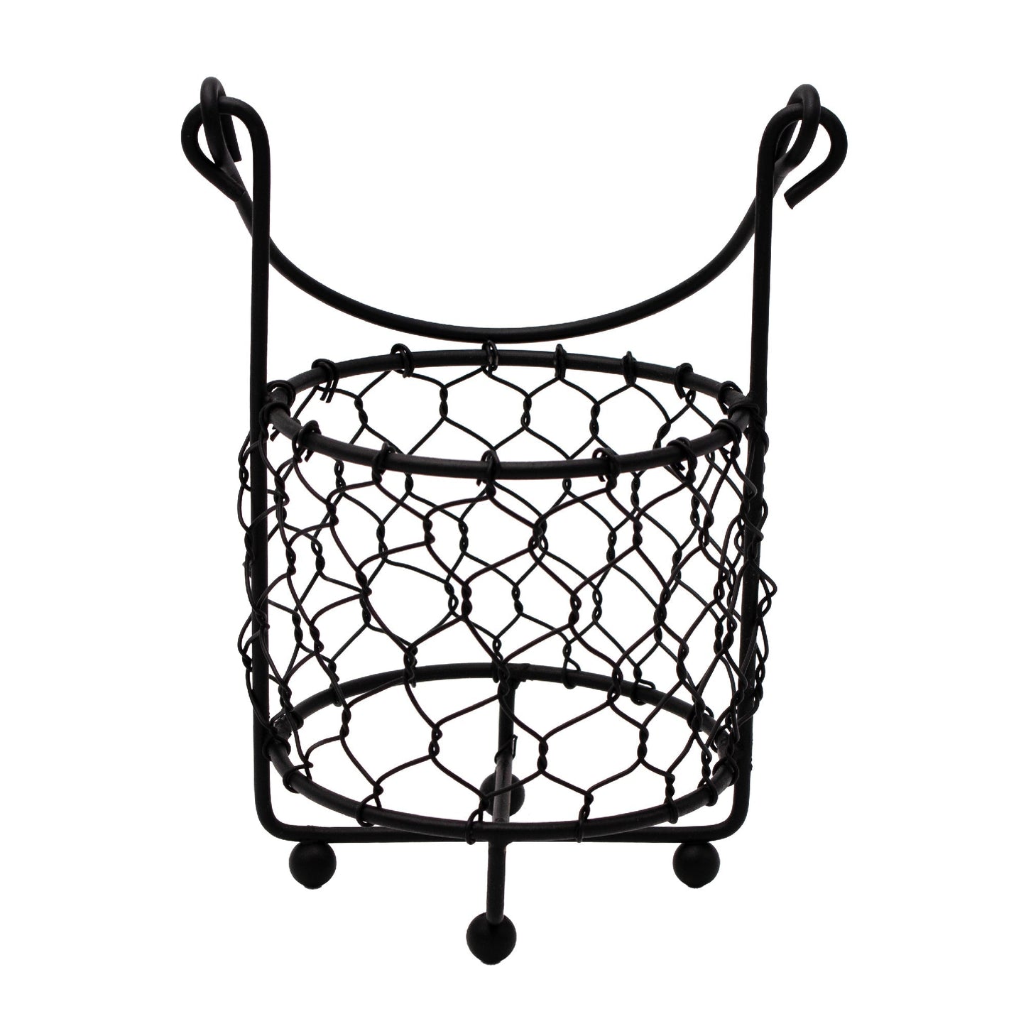 Mason Jar Lifestyle single pint jar caddy with chicken wire for hanging or carrying one mason jar, ideal for home decor or storage.