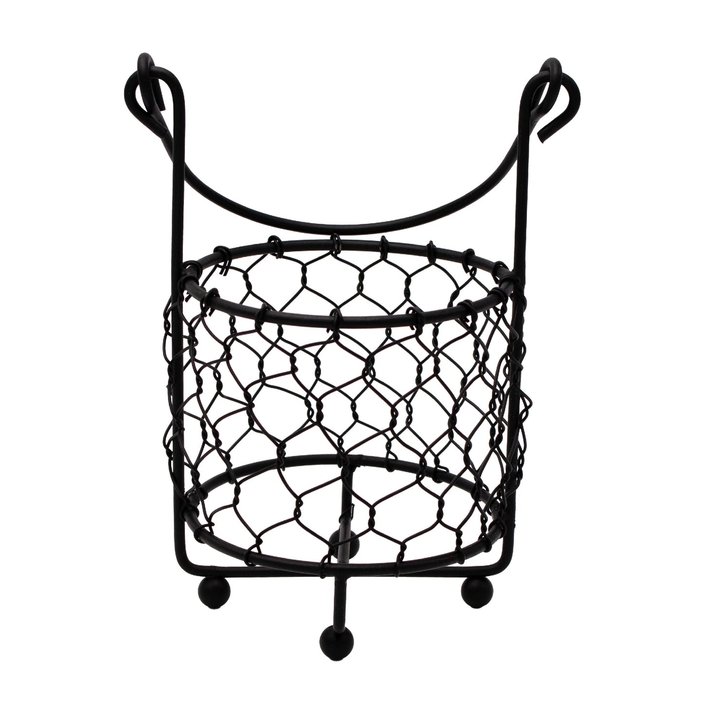 Single Pint Jar Caddy with Chicken Wire for Hanging or Carrying One Mason Jar - Blessings Grow Meadows