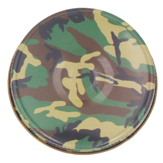 Camouflage Metal Storage Lids for Regular Mouth Mason Jars 6pk - Blessings Grow Meadows