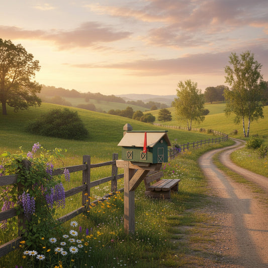Amish-made post mount mailbox with weather-proof poly lumber and UV-resistant finish, designed for durable outdoor use.