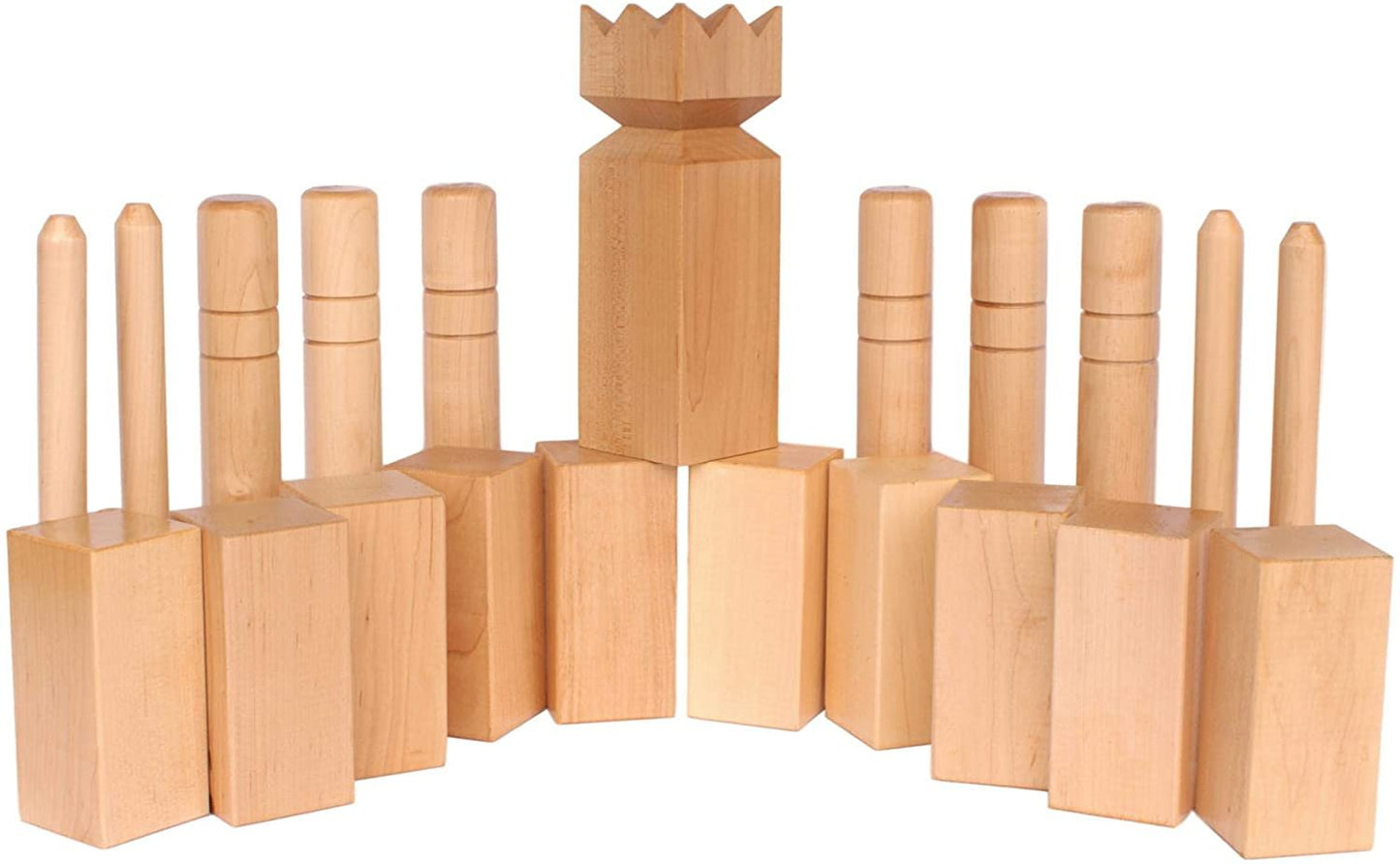 Amish-Made Deluxe Maple Hardwood Kubb Game with Clear Protective Finish, Regulation Size - AmishToyBox.com ~ Blessings Grow Meadows