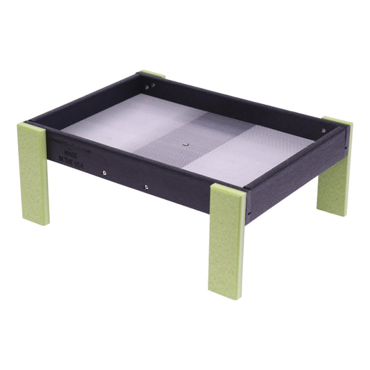 Tray Ground Bird Feeder, Wildlife Ground Feeder with Screen Mesh Tray