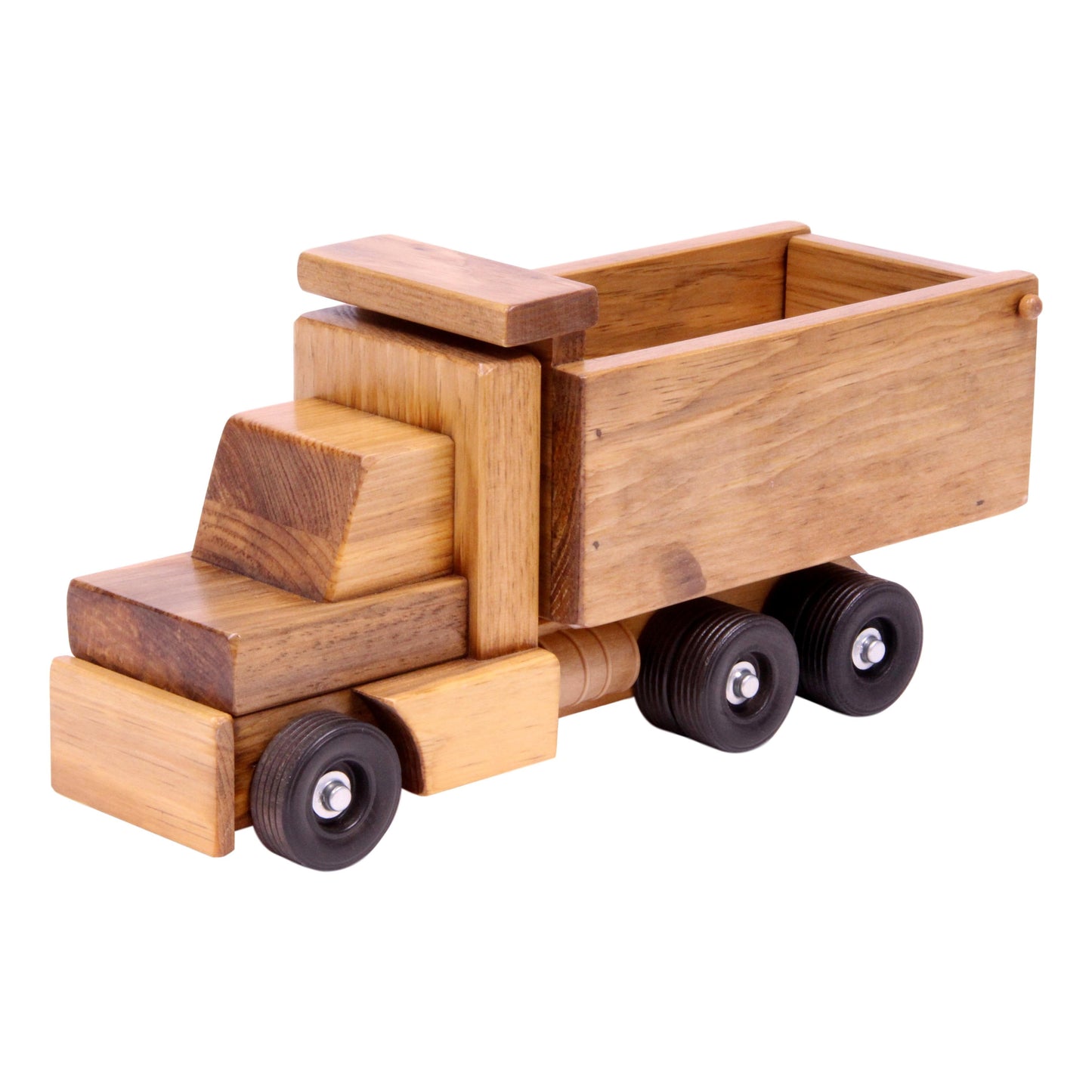 阿米什手工木製玩具翻斗車,兒童安全漆面