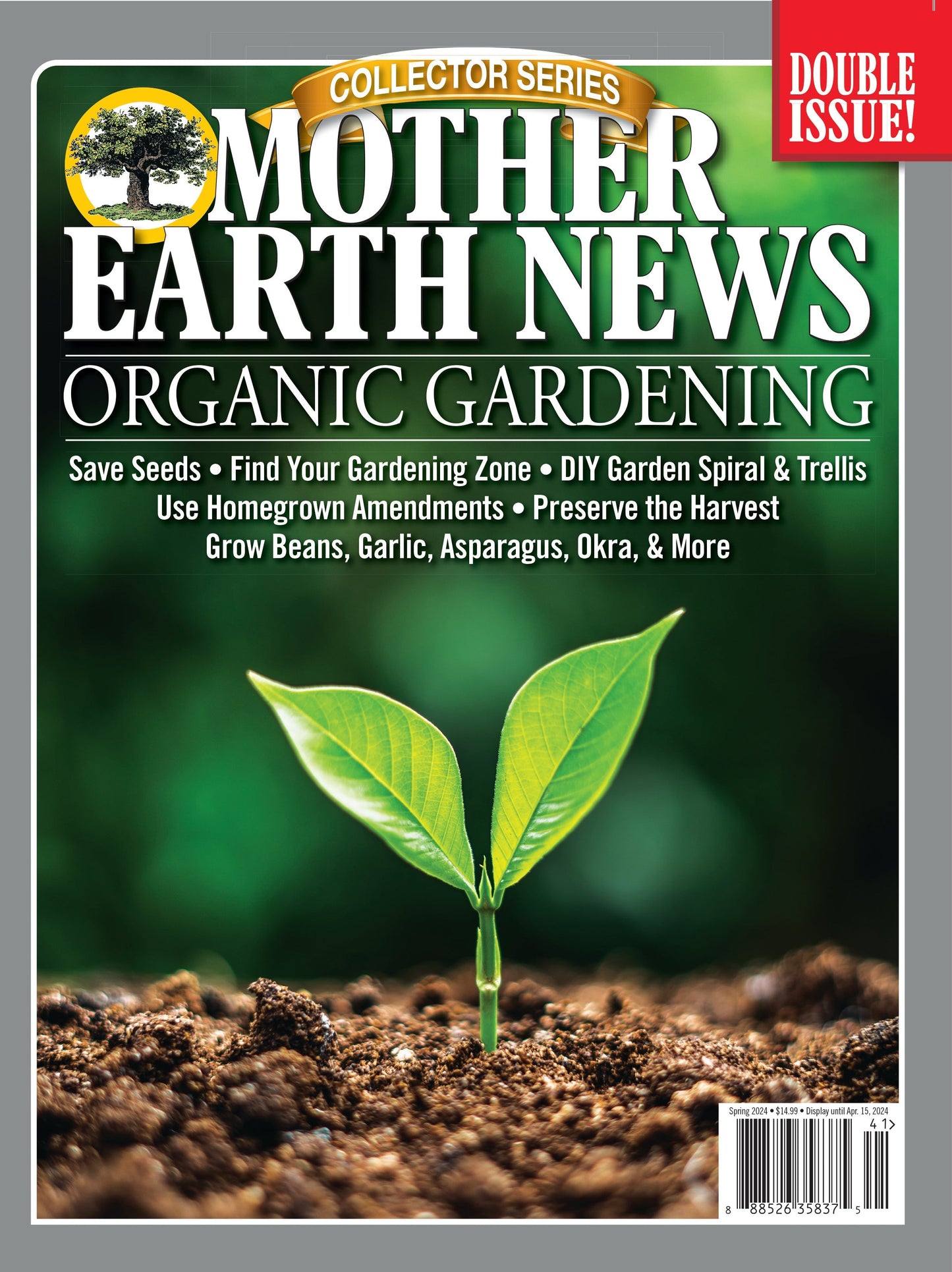 Mother Earth News Collector Series Organic Gardening 7th Edition magazine with gardening tips and eco-friendly farming advice.