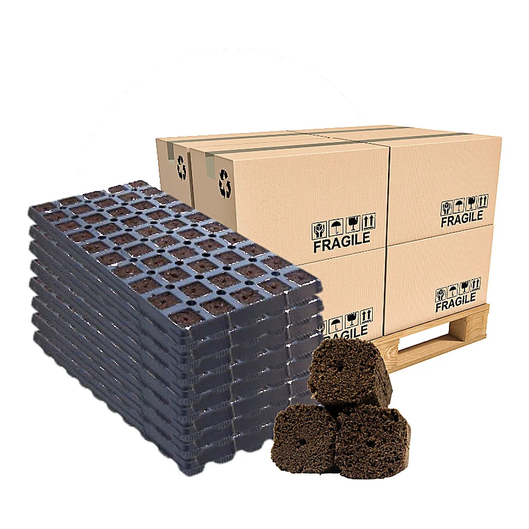 OrganiPlug Seed & Cutting Plugs - Pre-Filled Tray w/ 50 Plugs - Single, Case, and Pallet