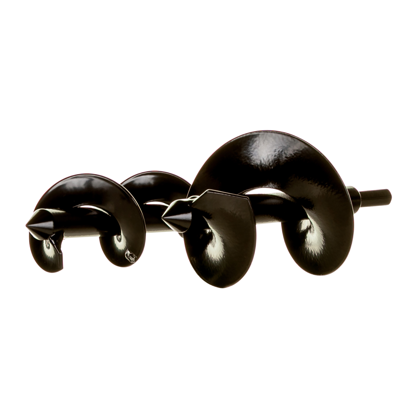Power Planter Augers Garden Auger Starter Pack with 2-inch and 3-inch diameter, 7-inch length, for soil digging and planting.