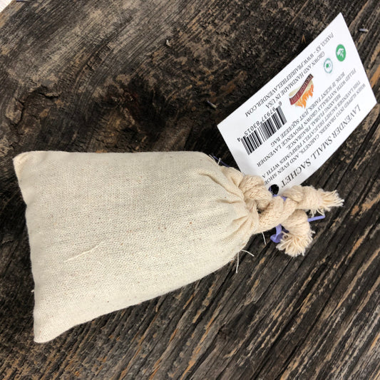 Small lavender sachet from Provence by Prairie Fire Tallow, featuring dried lavender buds in a delicate fabric pouch.