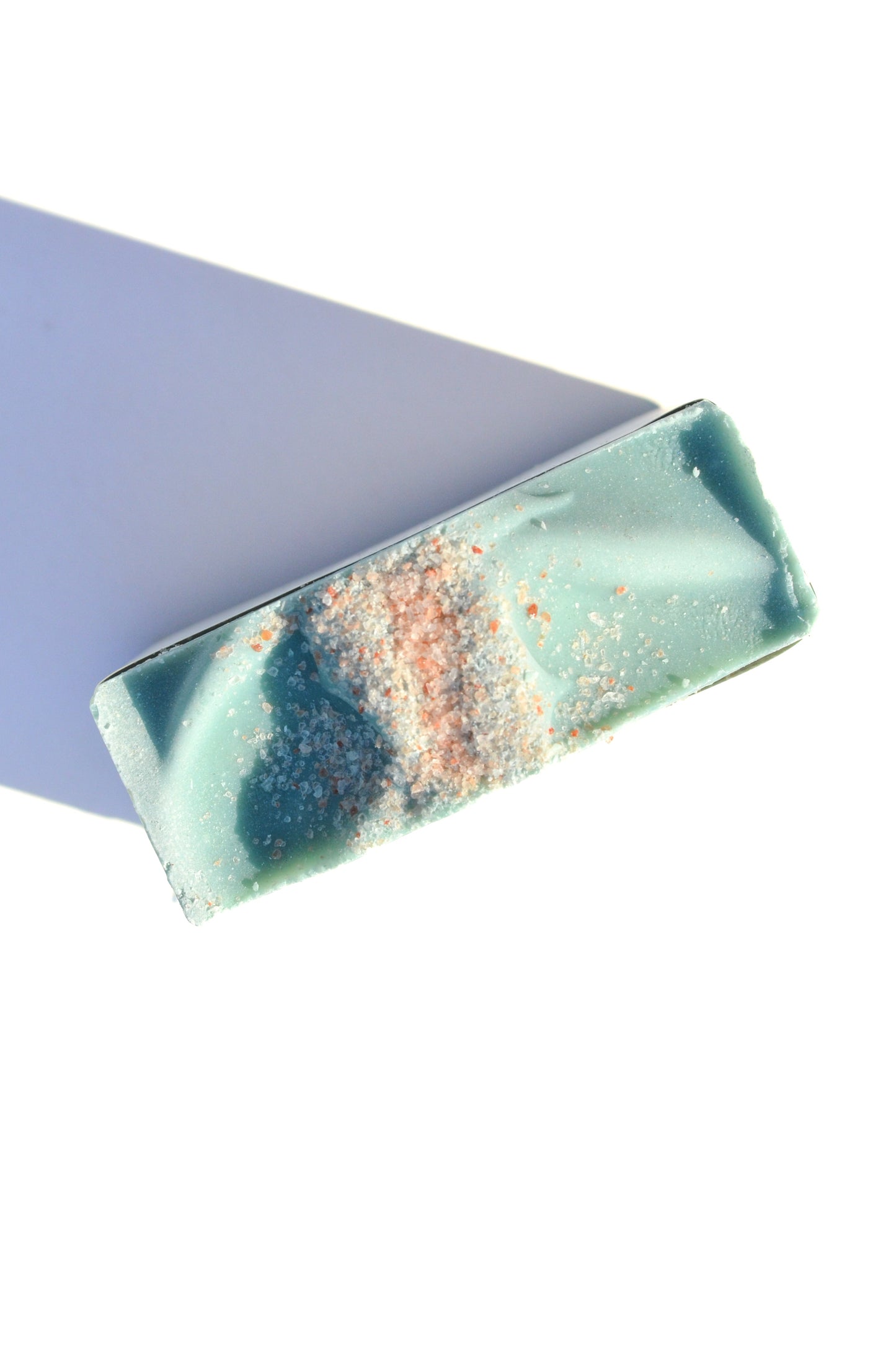 Handmade Salt + Sea Bar Soap by Pretty Farm Girl featuring tallow and goat milk, displayed with natural ingredients and rustic packaging.