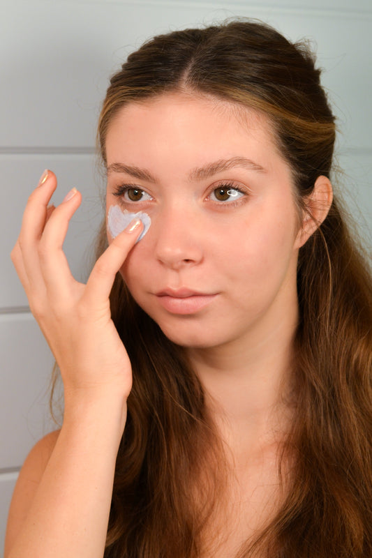 Blue Beauty Cream soothing tallow face cream by Pretty Farm Girl, showing a jar of nourishing, calming face moisturizer.