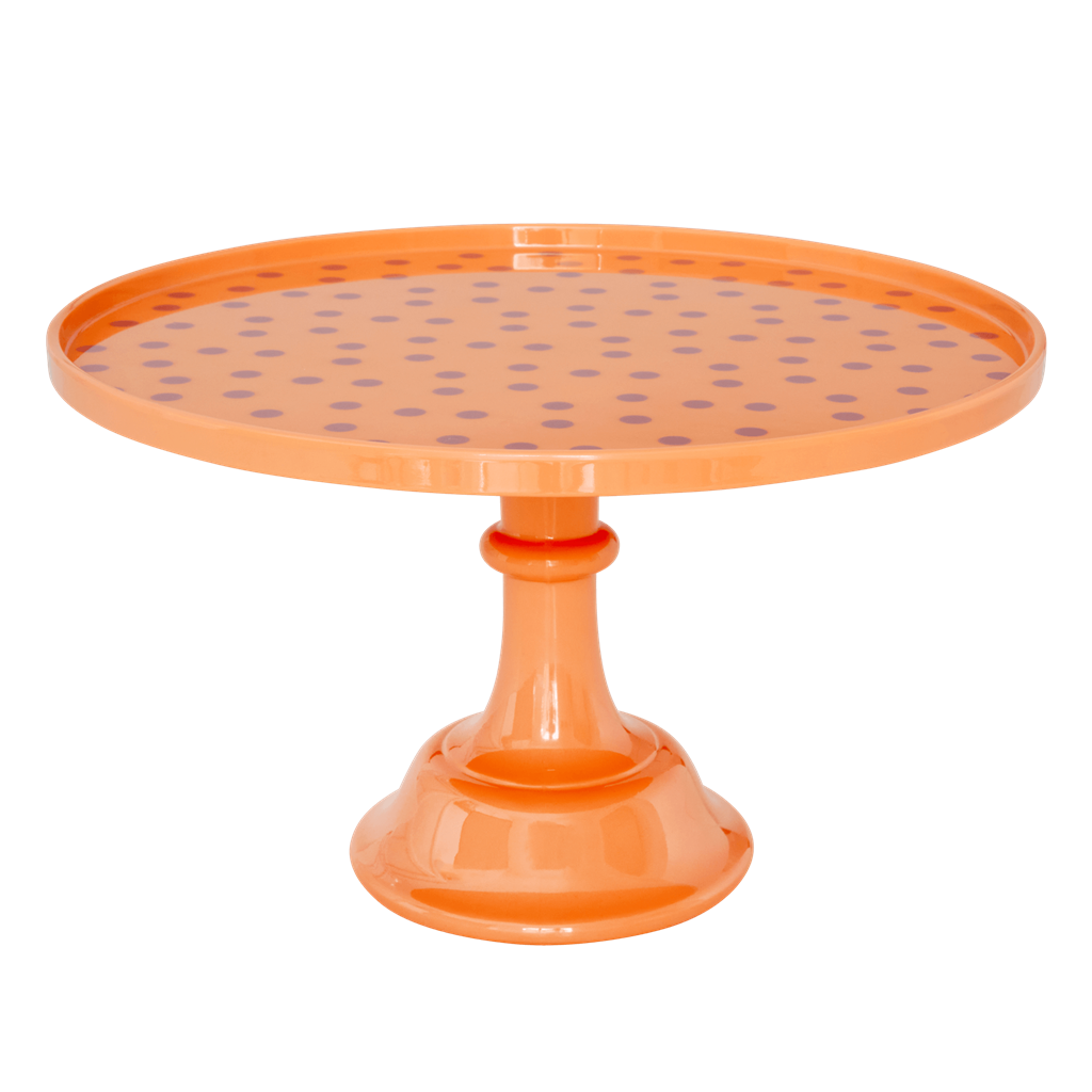 Melamine Cake Stand | Lavender Dots Print - Blessings Grow Meadows