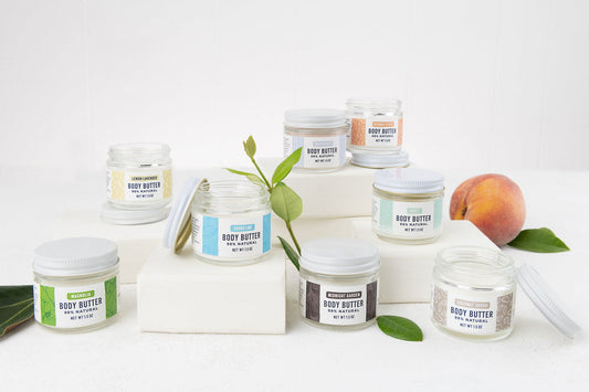 Salacia Salts Coconut Crush Body Butter jar with creamy texture, ideal for nourishing bath and body skincare.